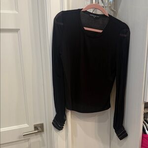 Generation Love Black Sheer Sleeve Blouse